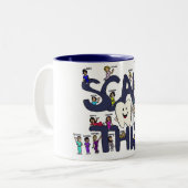 Schaal-deze-Mok Tweekleurige Koffiemok (Voorkant links)