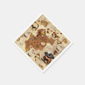 Schaal- en beenderen Pirate Treasure Map Servet (Hoek)