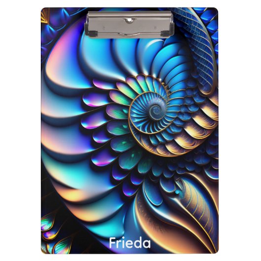 Schaal en Blad Fractal Klembord (Voorkant)