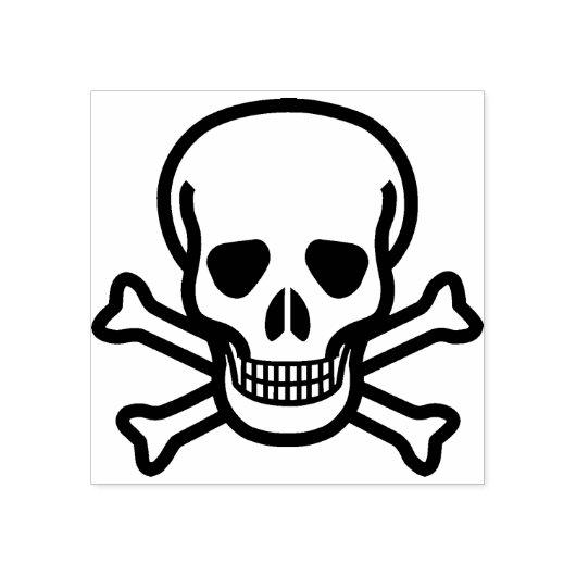 Schaal- en kruisbeenderen 2 kunststempel rubberstempel (Afrduk)