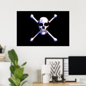 Schaal- en kruisbeenderen- Metalhead Poster (Thuiskantoor)