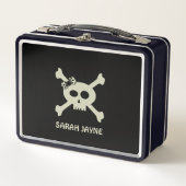 Schaal- en kruisbeenderen Pirate Flag Metal Lunchb (Voorkant)
