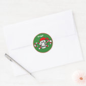 Schaal- en kruisgraten Pirate Green Envelope Seal Ronde Sticker (Envelop)