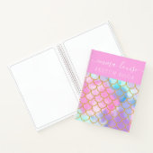 Schaal Glanzend Goud Patroon Schetsboek Zeemeermin Notitieboek (Binnen)