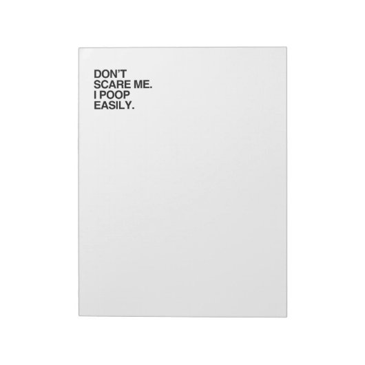 SCHAAL ME NIET. I POOP EASILY NOTITIEBLOK (Linkerzijde)