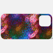 Schaal met blauwe chroomschalen op zalm Case-Mate iPhone case (Achterkant (horizontaal))