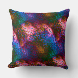 Schaal met blauwe chroomschalen op zalm kussen