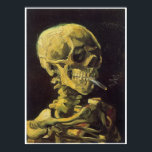 Schaal met brandende sigaretten, Van Gogh Poster<br><div class="desc">De schedel met Burning Cigarette,  Winter 1885-1886 Vincent Van Gogh (1853-1890) Dit schilderij in de impressionistische stijl van Van Gogh is van een schedel en botten van de schouders van een mens. In de schedels is mond een brandende sigaret. Het schilderen gebeurt op een zwarte achtergrond.</div>