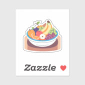 Schaal met fruit sticker (Vel)