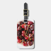 schaal met kersen bagagelabel (Voorkant verticaal)