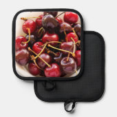 schaal met kersen pannenlap (Voorkant / Achterkant)