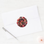 schaal met kersen ronde sticker (Envelop)