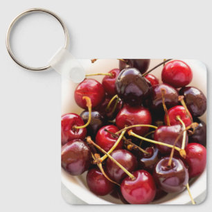 schaal met kersen sleutelhanger