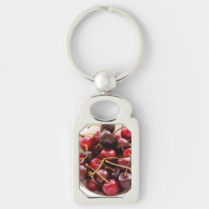 schaal met kersen sleutelhanger