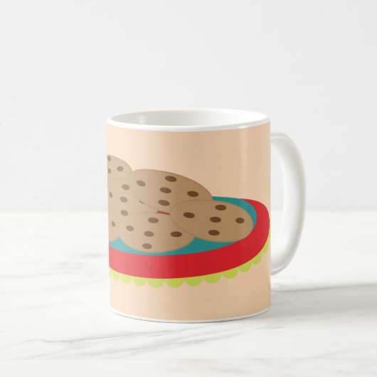 Schaal met koekjes koffiemok (Voorkant rechts)