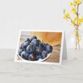 Schaal met Pruimenfruit Kaart (Gele Bloem)