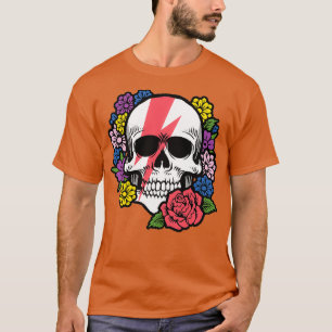 Schaal met rode bout en bloemen t-shirt