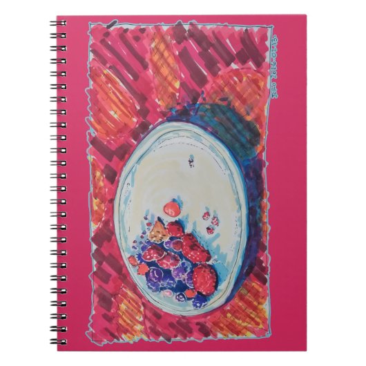 Schaal met Rode Vruchten Notitieboek (Voorkant)