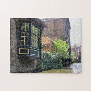 Schaal met waterkanaal in Brugge, België Legpuzzel