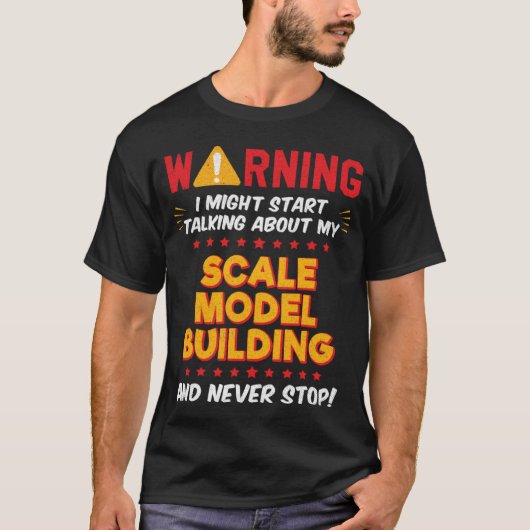 Schaal Model Bouwen Modeler Joke Graphic T-shirt (Voorkant)
