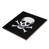 Schaal op Botten Zwarte grote tegel Tegeltje (Zijkant)