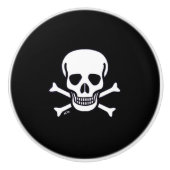 Schaal op Botten Zwarte keramische knop (Voorkant)