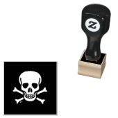 Schaal op Botten Zwarte rubberstempel kleine (Gestempeld)