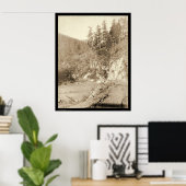 Schaal op de weg Deadwood naar Sturgis SD 1888 Poster (Thuiskantoor)