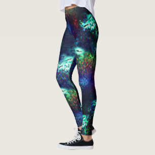 Schaal op een donkerblauwe tot gekleurde achtergro leggings