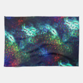 Schaal op een donkerblauwe tot gekleurde achtergro theedoek (Horizontaal)