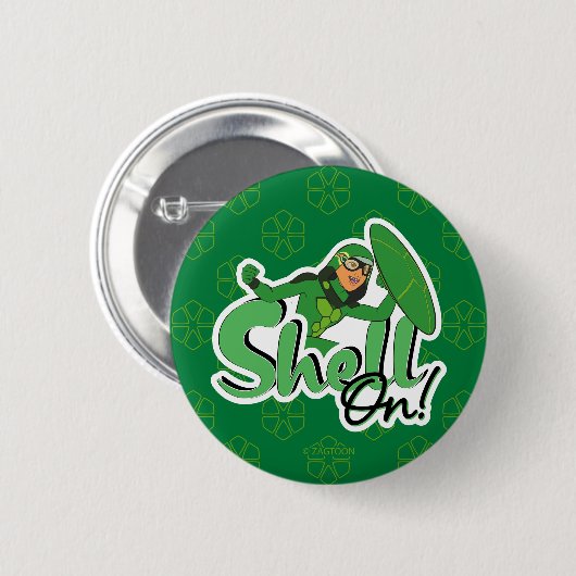 schaal | Shell ingeschakeld! Ronde Button 5,7 Cm (Voorkant /achterkant)