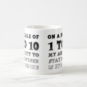 Schaal van 1 tot 10 focuste funny Mug Koffiemok (Center)