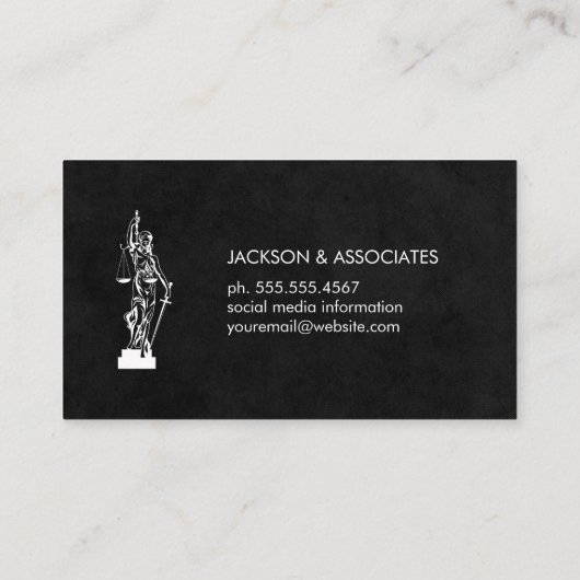 Schaal van de gerechtigheid | Logo van advocatenka Visitekaartje (Achterkant)