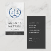 Schaal van de gerechtigheid Marmer Wettekst Leiste Afsprakenkaartje (Voorkant / Achterkant)