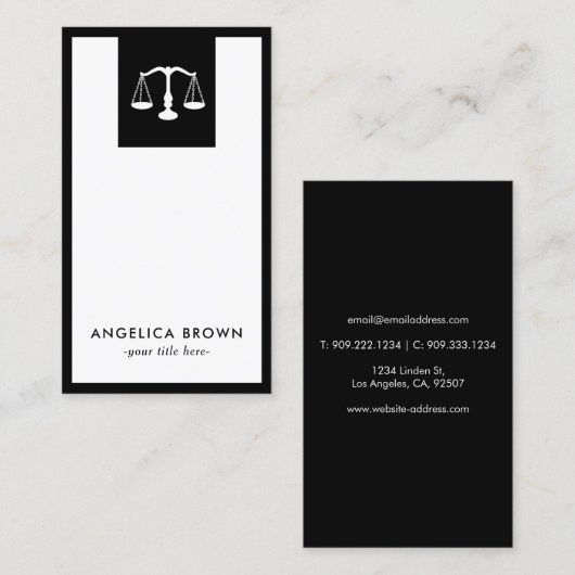 Schaal van de Logo van de rechter Visitekaartje (Voorkant / Achterkant)