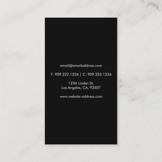 Schaal van de Logo van de rechter Visitekaartje (Achterkant)