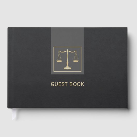 Schaal van de rechtvaardigheid gastenboek (Voorkant)