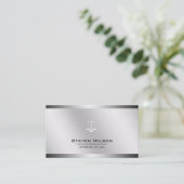 Schaal van de Rechtvaardigheid van de advocaat De Visitekaartje (Staand voorkant)