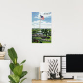 Schaal van de Vlagpole van het Mount Defiance Poster (Thuiskantoor)