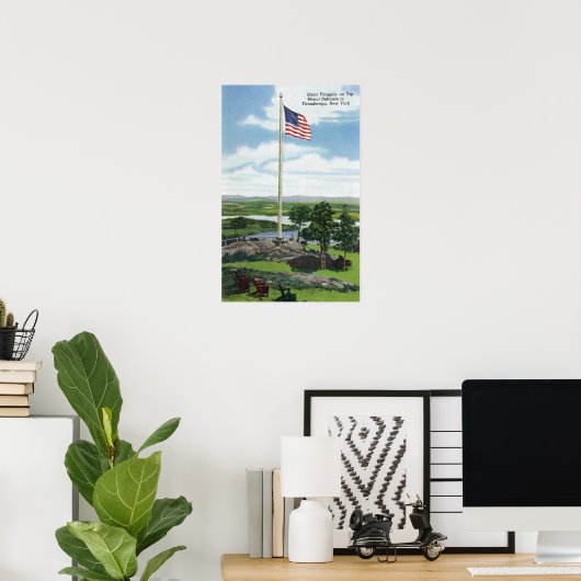 Schaal van de Vlagpole van het Mount Defiance Poster (Thuiskantoor)