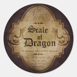 Schaal van Dragon Apothecary Ronde Sticker