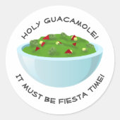 Schaal van Guacamole Ronde Sticker (Voorkant)