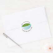 Schaal van Guacamole Ronde Sticker (Envelop)