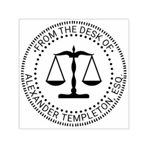 Schaal van Justitie Advocaat Juridisch “Van het bu Zelfinktende Stempel