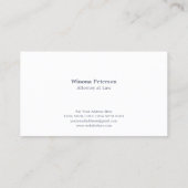 Schaal van Justitie Wit Icoon op Slate Grey Visitekaartje (Achterkant)