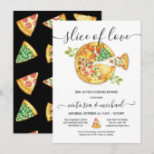 Schaal van Liefde Pizza Feest Baby Shower Kaart (Voorkant / Achterkant)