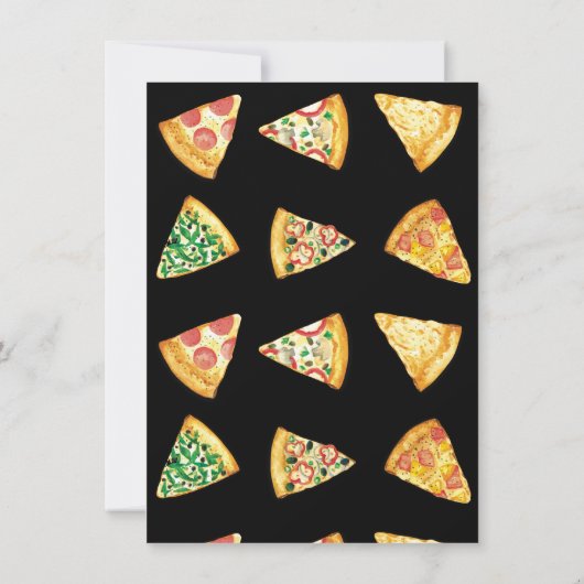 Schaal van Liefde Pizza Feest Baby Shower Kaart (Achterkant)