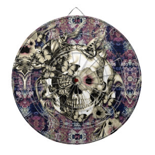 Schaal van papavers en vlinders dartbord