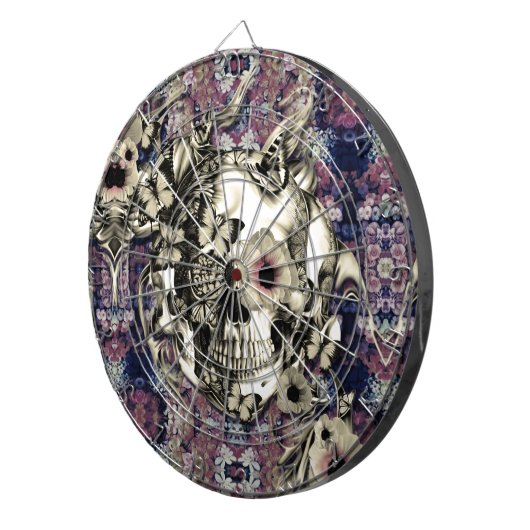 Schaal van papavers en vlinders dartbord (Voorkant Rechts)