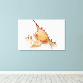 Schaal van Ramose Murex (Chicoreus ramosus) tegen Canvas Afdruk (Insitu (Houten vloer))